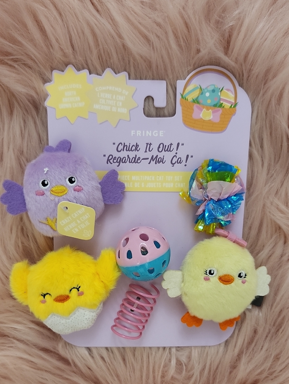 Brand New FRINGE HOLIDAY INSPIRED "CHICK IT OUT" 6 PIECE MULTIPACK CAT TOY SET